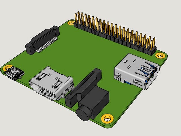 Raspberry Pi A+ board by jayftee