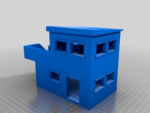 Two Story Building for 28mm Gaming by rbross