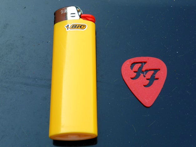 Foo Fighters logo cutout guitar pick by Magoo