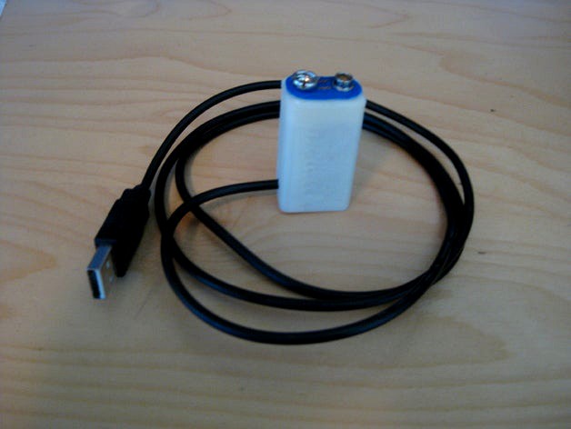 9v USB Battery by makedave