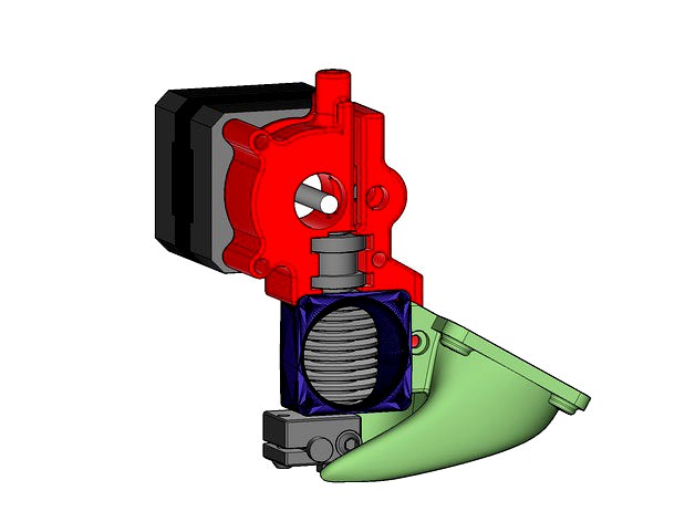 E3D v6 40mm Fan Duct and Extruder for NEMA-17 Motor by Neo_Usagi