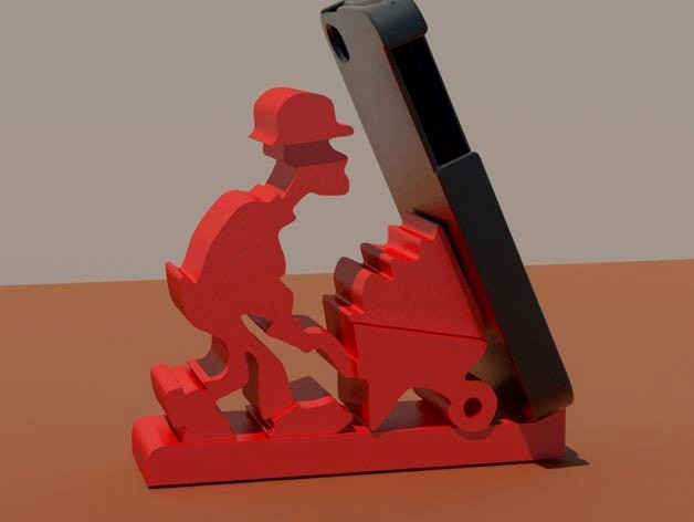 smartphone holder -construction worker by alavanimation