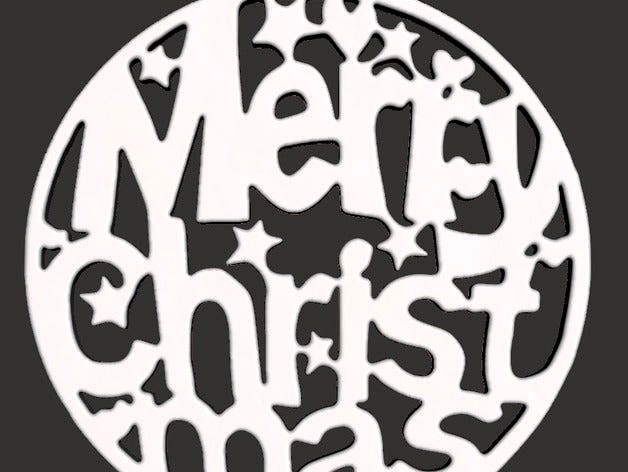 Christmas Tree Ornament - Merry Christmas Flat by 3d-decoratie