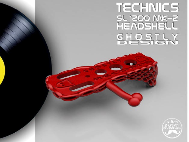 GHOSTLY Technics SL1200 MK2 HeadShell by BonGarcon