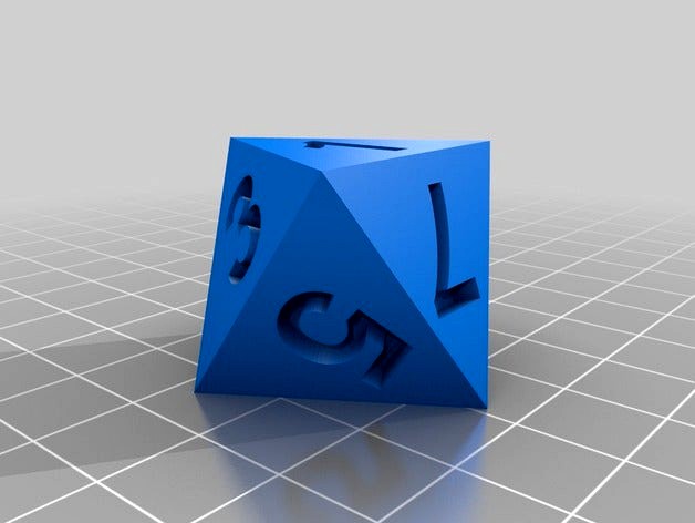 Platonic Solids with Numbers by dmarquee