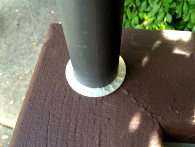 Umbrella mount for patio installation by homeautomationguru