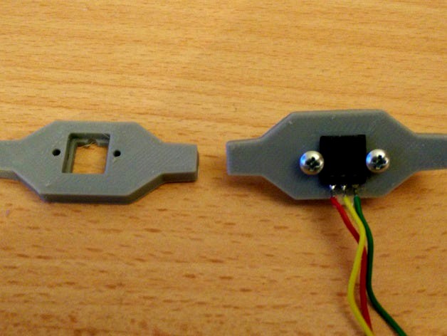 InMoov PivPotentiometerV3 remix for #4 screws, for newer HiTec Rectangular Potentiometer by alansrobotlab