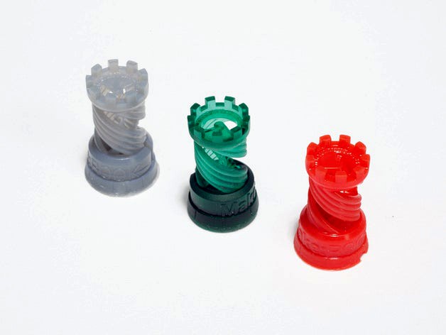 Make: Rook - 2015 3D Printer Shoot Out Test Models by MAKE