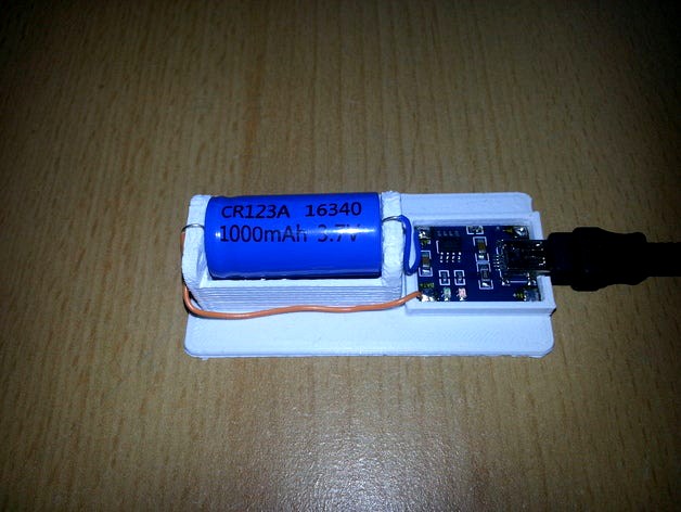 CR123A / 16340 Lithium Cell Charger Using TP4056 by kauz