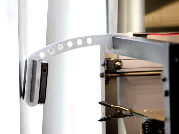 Solidoodle 3 iphone mount for timelapse by Bee3dgifts