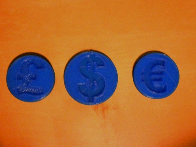 Shopping cart tokens 1€ 1$ 1£ by I_am_me