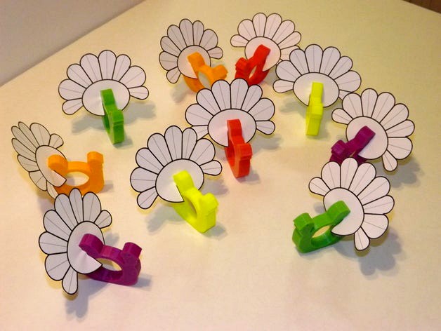 Turkey Napkin Ring / Place Card Holder by KingRahl