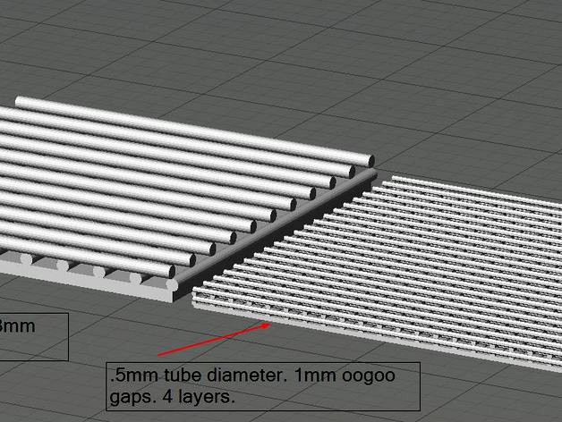 Oogoo Bonding Mesh with Laird Popkin's OpenSCAD Custom Mesh Generator by nrhall