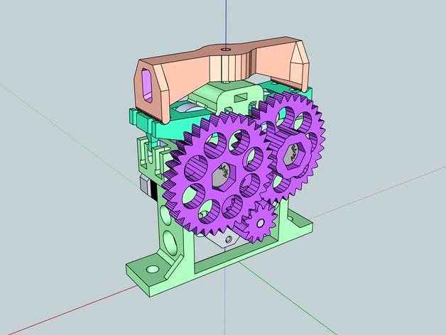 HST double bolt bowden extruder V4 by Heik