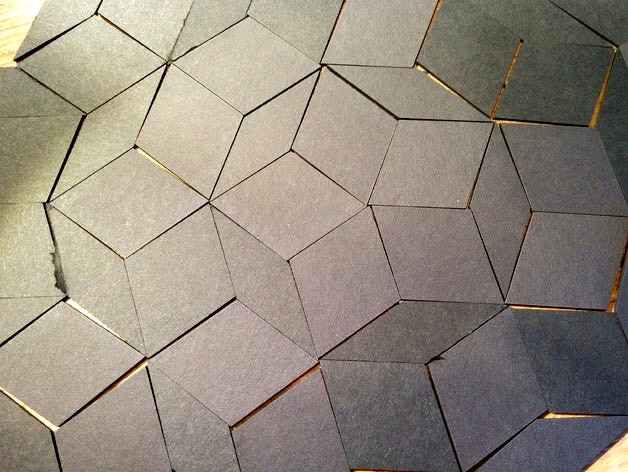 Lasercut Penrose tiles by hudson