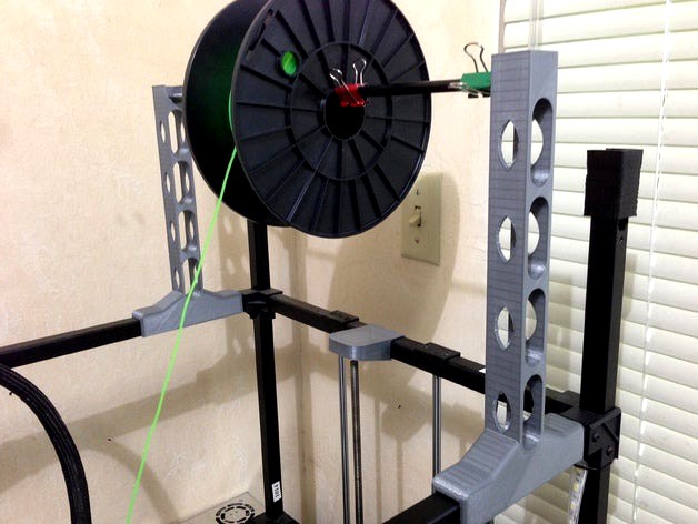 Rigidbot Spool Rack Tower by Sactocal