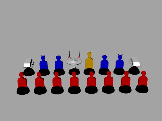 Star Trek TOS 2d Chess Set by Drussell19