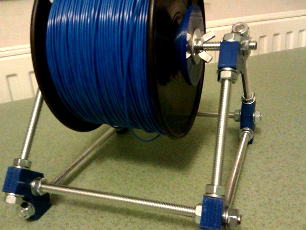 Spool Holder (many spool sizes, easy spool exchange) by ambrop7