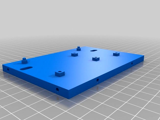 RAMPS baseplate for prusa i3 (easily removable) by Draob