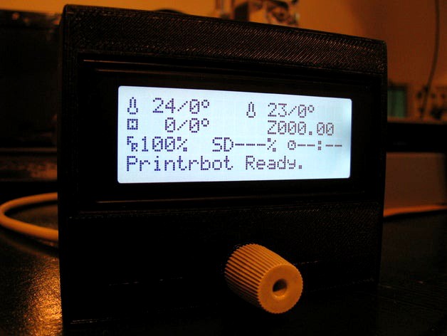 Printrbot compatable LCD Display with case. by Rick_S