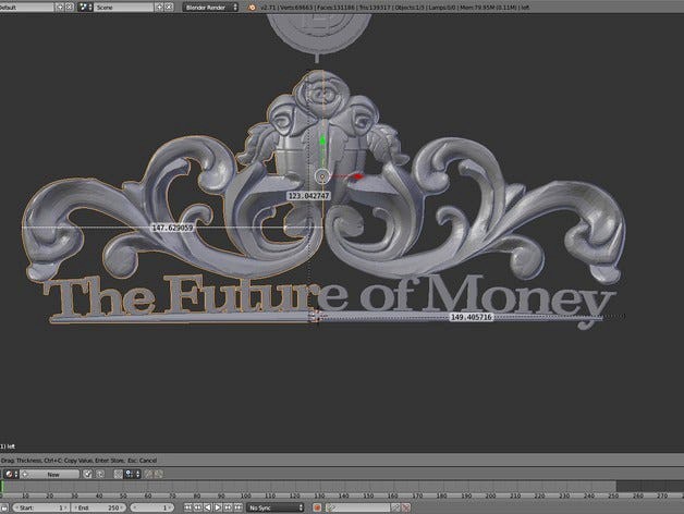 Bitcoin 3d Display by abrokadabra