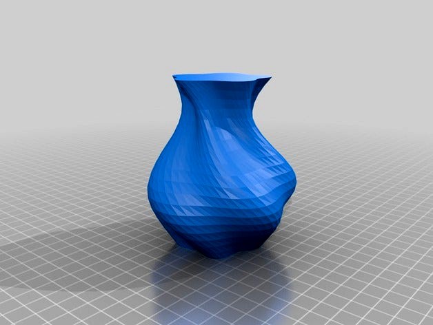 Twisty soft curve penta-vase by fluidity