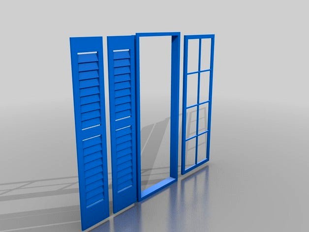 window with shutters by mdhscenedesign