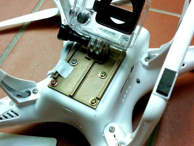 Phantom 2 GoPro mount by Husebot