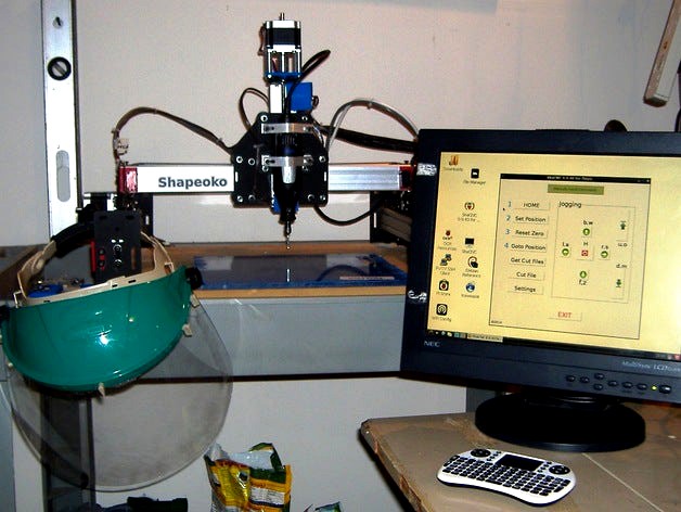 Shapeoko 2 Raspberry Pi B+ Workstation by Shaputer