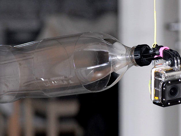 GoPro paragliding chasing camera bottle mount by serych