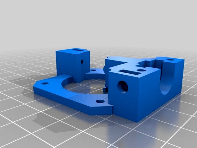 Direct drive extruder remix for E3D v6 by Baru