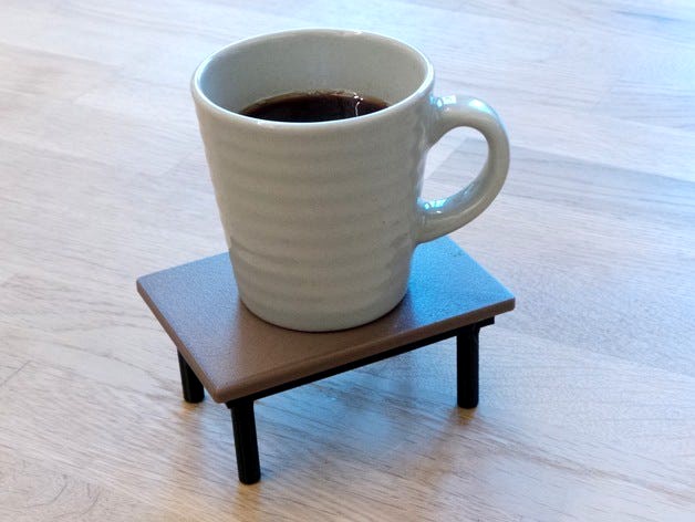 3D-printable coffee table (coaster) by CreativeTools
