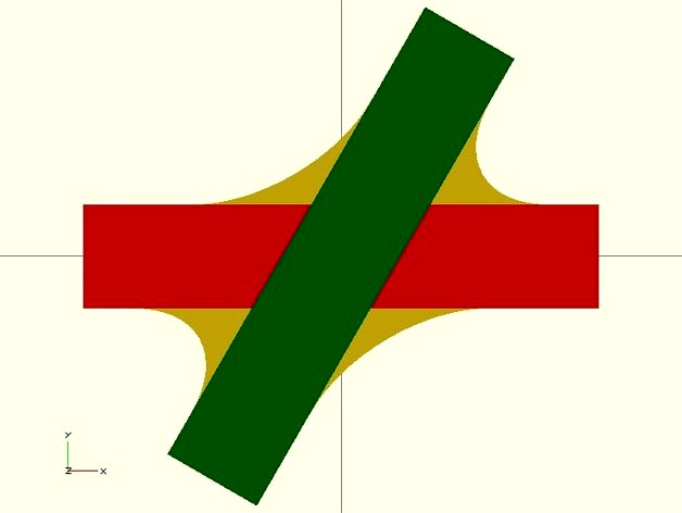 Automatic 2d Fillet in OpenSCAD by TakeItAndRun