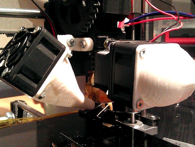 Prusa i3 Rework print fan mount by petrex