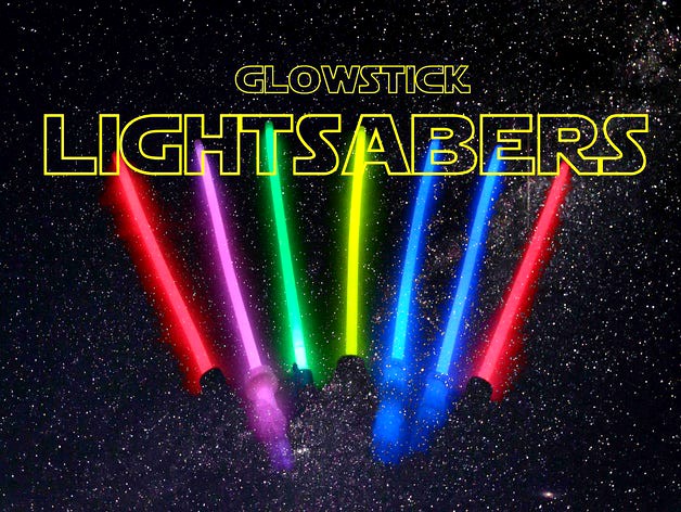 Lightsabers with glow sticks by Karmarag
