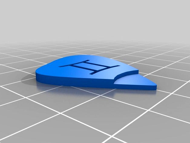 Gemini Guitar Pick by tortoisehawk