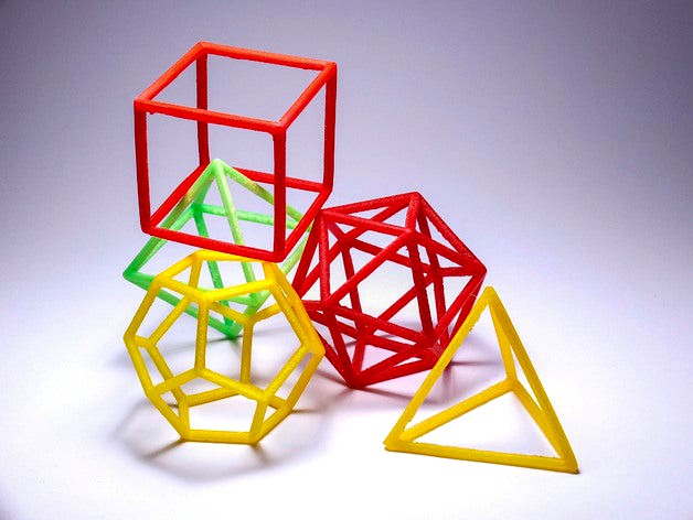 Platonic solids - frame set by piuLAB