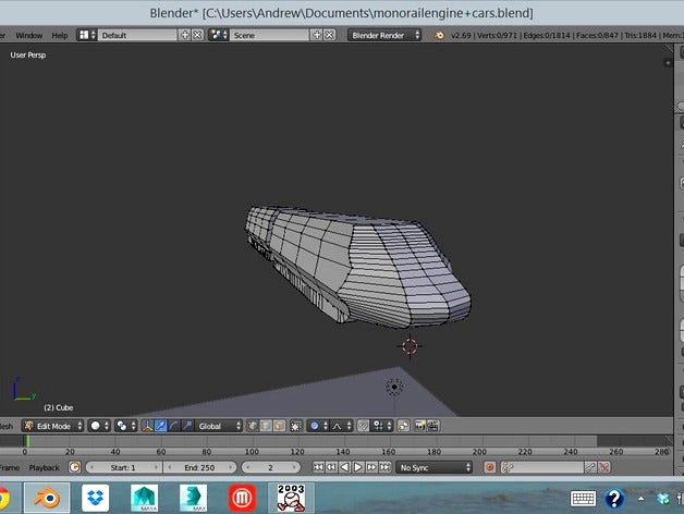 Monorail Car and Track by awahl