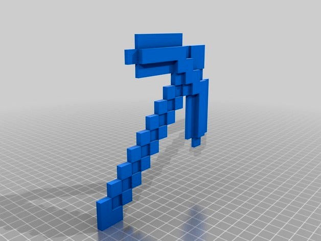 minecraft pickaxe by Supercase