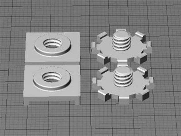 Replicator 2 Build Plate Stabilzers by muzz64