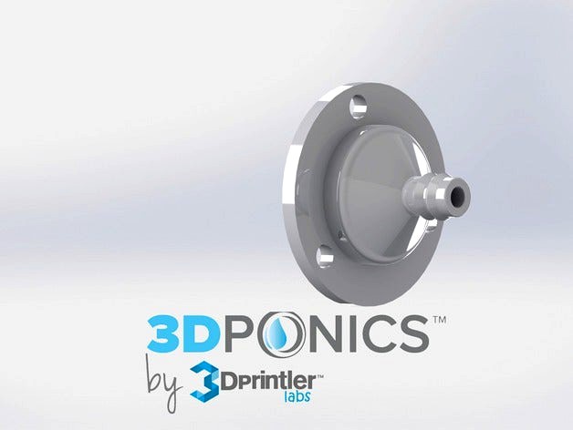 Drip Nozzle (1/8 inch, 3 holes) - 3Dponics Vertical Garden by 3dprintler