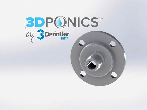 Drip Nozzle (3/4 inch, 4 holes) - 3Dponics Vertical Garden by 3dprintler