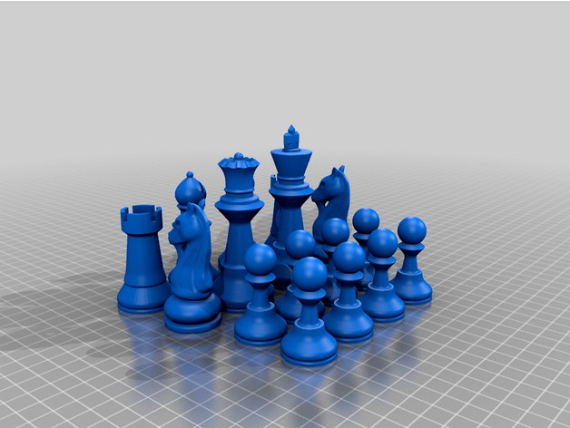 Chess Set - Print Friendly by tetralite