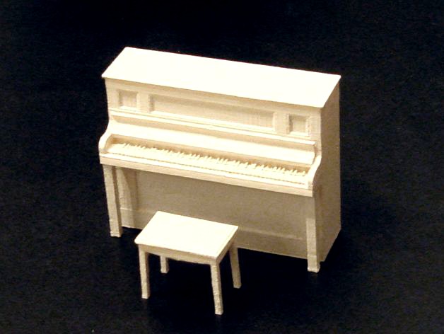 Upright Piano and Stool by Winslow