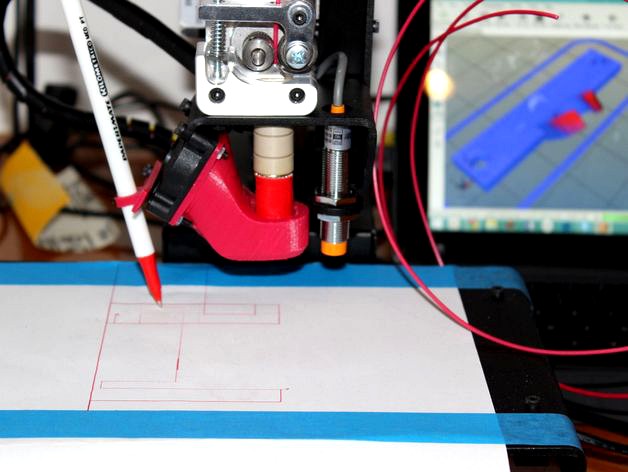 3D Printer Pen Mount (Configurable) by brod