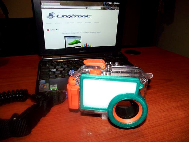 Casio Exilim underwater case flash difuser by Ivanling