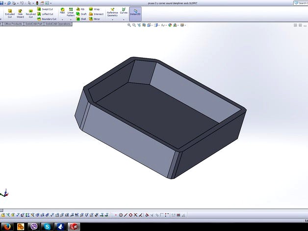 prusa i3 y corner sound damphner sock by spoocke