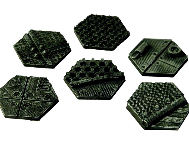 Wargaming bases: 30mm hex bases by don_eldarro