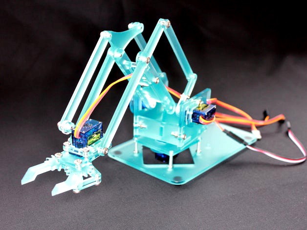 MeArm V0.4 - Pocket Sized Robot Arm by phenoptix