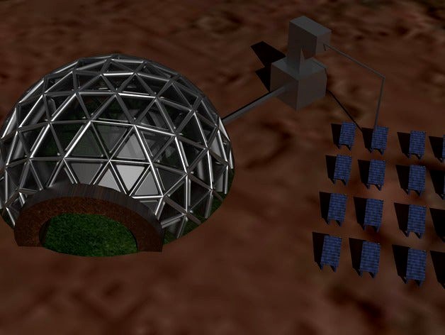 Ico-Dome Mars Base by TIMISH